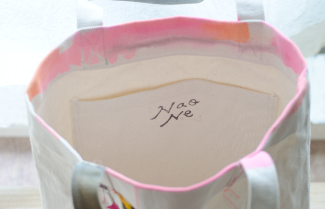 naone トートバッグ ー カラメルピンク ー 05