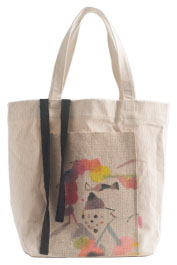 NaoNe トートバッグ さくらんぼの道すがら