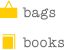 商品一覧 bags books